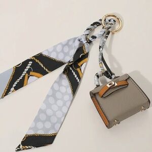 Lima Limon Taupe Mini Bag Charm /Key Chain NWT